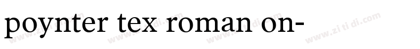 poynter tex roman on字体转换